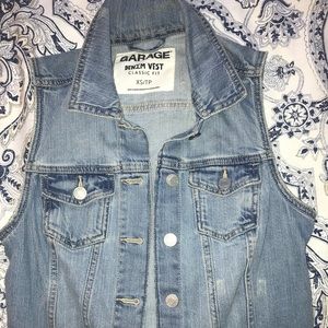 light/medium wash denim vest